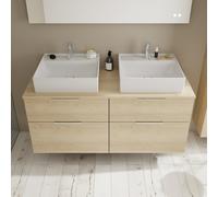 Burgbad Eqio Meuble avec vasque en céramique, 4 tiroirs, SGUR140F3180C0001G0146,