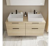 Burgbad Eqio Meuble avec vasque en céramique, 4 tiroirs, SGUR140F3180C0001G0200,