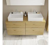 Burgbad Eqio Meuble avec vasque en céramique, 4 tiroirs, SGUR140F5662C0001G0146,