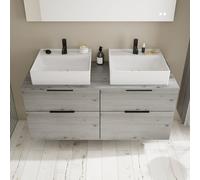 Burgbad Eqio Meuble avec vasque en céramique, 4 tiroirs, SGUR140F6015C0001G0200,