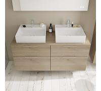 Burgbad Eqio Meuble avec vasque en céramique, 4 tiroirs, SGUR140F6423C0001G0146,