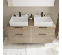 Burgbad Eqio Meuble avec vasque en céramique, 4 tiroirs, SGUR140F6423C0001G0200,