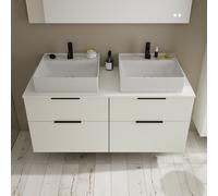 Burgbad Eqio Meuble avec vasque en céramique, 4 tiroirs, SGUR140F6582C0001G0200,