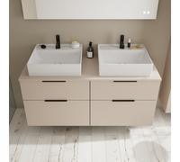 Burgbad Eqio Meuble avec vasque en céramique, 4 tiroirs, SGUR140F6583C0001G0200,