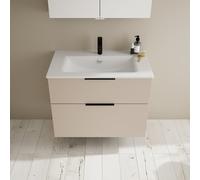 Burgbad Eqio Meuble avec vasque slim en céramique, 2 tiroirs, SHBT082F6583C0001G0200,
