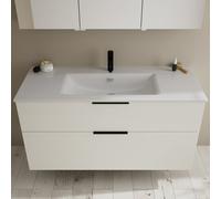 Burgbad Eqio Meuble avec vasque slim en céramique, 2 tiroirs, SHBT122F2009C0001G0200,