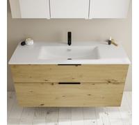 Burgbad Eqio Meuble avec vasque slim en céramique, 2 tiroirs, SHBT122F5662C0001G0200,
