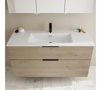Burgbad Eqio Meuble avec vasque slim en céramique, 2 tiroirs, SHBT122F6423C0001G0200,