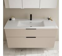 Burgbad Eqio Meuble avec vasque slim en céramique, 2 tiroirs, SHBT122F6583C0001G0200,