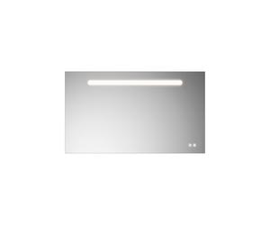 burgbad Eqio miroir lumineux avec éclairage LED, 1 interrupteur à capteur, support pour téléphone portable, 1200x30x700mm, SIIX120PN258