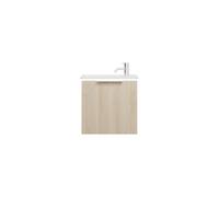 burgbad Eqio Slim lavabo en céramique avec meuble sous-lavabo et éclairage LED, 520x310x520mm, SHCH052F3180C0001G0146, Couleur: Chêne Décor Cachemire / Chêne Décor Cachemire, manche G0146