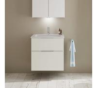Burgbad Eqio Vasque en fonte minérale avec meuble bas, 2 tiroirs, SHCB062F6582C0001G0146,