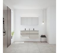 Burgbad Fiumo 2.0 Meuble avec plan vasque et armoire de toilette, SHGZ142LF6923FOT2C0001G0200,