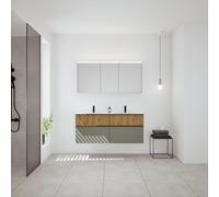 Burgbad Fiumo 2.0 Meuble avec plan vasque et armoire de toilette, SHGZ142RF6926FOT57C0001G0200,