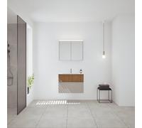 Burgbad Fiumo 2.0 Meuble avec vasque et armoire de toilette, SHGY082F6924FOT52C0001G0146,
