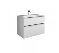 burgbad Fiumo, lavabo en fonte minérale avec meuble sous-lavabo, largeur 820mm, SFXL082F3959G0200, Couleur: Chêne Décor Cachemire / Chêne Décor Cachemire, Manche Noir G0200