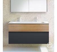 Burgbad Fiumo Meuble avec plan vasque, 2 tiroirs, SFXO122F3958FOT52C0001G0200,