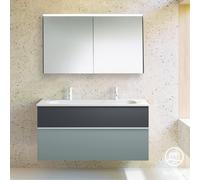 Burgbad Fiumo Meuble avec plan vasque et armoire de toilette, SFXW122F3957FOT56C0001G0223,