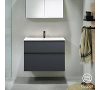 Burgbad Fiumo Meuble avec vasque, 2 tiroirs, SFXL082F3958C0001G0200,