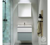 Burgbad Fiumo Vasque avec meuble bas et armoire de toilette, SFXV062RF3957FOT2C0001G0200,