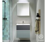 Burgbad Fiumo Vasque avec meuble bas et armoire de toilette, SFXV062RF3957FOT56C0001G0223,