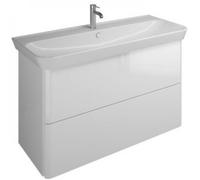 burgbad Iveo lavabo en céramique avec meuble sous-lavabo, largeur : 1200mm, SFEN120F2748G0198, Couleur: Décor Truffe Châtaigne / Décor Truffe Châtaigne, manche vertical Goldfarbig G0198