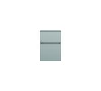 burgbad Lin20 Armoire basse, 2 tiroirs, 400x357x580mm, USIU040F5395, Couleur: bleu glacé mat / panneau arrière gris anthracite