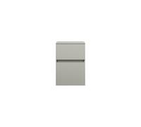 burgbad Lin20 Armoire basse, 2 tiroirs, 400x407x580mm, USIT040F5352, Couleur: Gris basalte mat avec chant laser