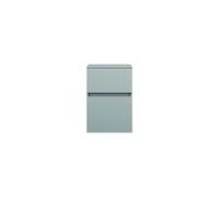 burgbad Lin20 Armoire basse, 2 tiroirs, 400x407x580mm, USIT040F5395, Couleur: bleu glacé mat / panneau arrière gris anthracite