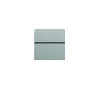 burgbad Lin20 Armoire basse, 2 tiroirs, 600x357x580mm, USIU060F5395, Couleur: bleu glacé mat / panneau arrière gris anthracite