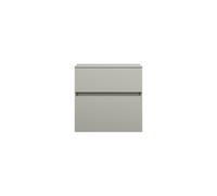 burgbad Lin20 Armoire basse, 2 tiroirs, 600x407x580mm, USIT060F5352, Couleur: Gris basalte mat avec chant laser