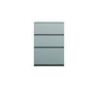 burgbad Lin20 Armoire basse, 3 tiroirs, 600x357x870mm, USIX060F5395, Couleur: bleu glacé mat / panneau arrière gris anthracite