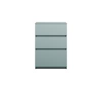 burgbad Lin20 Armoire basse, 3 tiroirs, 600x407x870mm, USIW060F5395, Couleur: bleu glacé mat / panneau arrière gris anthracite