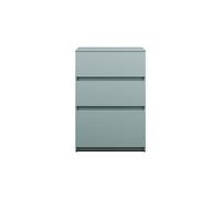 burgbad Lin20 Armoire basse, 3 tiroirs, 600x487x870mm, USIV060F5395, Couleur: bleu glacé mat / panneau arrière gris anthracite