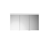 burgbad Lin20 armoire de toilette avec éclairage LED et éclairage LED du lavabo, 3 portes, porte du milieu à gauche, 1200x700x170mm, SPQL120RF5357, Couleur: Cendres Dekor Cappuccino