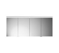 burgbad Lin20 Armoire de toilette avec éclairage LED et éclairage LED du lavabo, 4 portes, 1600x700x170mm, SPQL160F5355, Couleur: Chêne décor Cachemire