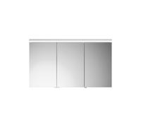 burgbad Lin20 armoire de toilette éclairage LED, 3 portes, porte du milieu butée à droite 1200x700x170mm, SPQK120LF5352, Couleur: Gris basalte mat avec chant laser