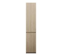 burgbad Lin20 Armoire haute sur pied avec 2 portes, éclairage intérieur LED, tiroirs intérieurs, charnières à droite, 400x345x2000mm, HSPN040RF5355, Couleur: Chêne décor Cachemire