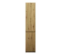 burgbad Lin20 Armoire haute sur pied avec 2 portes, éclairage intérieur LED, tiroirs intérieurs, charnières à gauche, 400x345x2000mm, HSPN040LF5353, Couleur: Décor chêne Urban