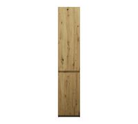 burgbad Lin20 Armoires hautes au sol avec 2 portes, 2 tablettes angulaires, charnières à droite, 400x245x2000mm, HSPM040RF5353, Couleur: Décor chêne Urban