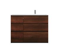 burgbad Lin20 lavabo en fonte minérale blanc brillant aligné à droite inclus meuble sous-lavabo 6 tiroirs 2 tailles différentes, 1220x495x902mm, SGIK122RF5359C0001, Couleur: Décor chêne rouille