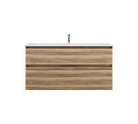 burgbad Lin20 lavabo en fonte minérale blanc mat avec meuble sous-lavabo, 2 tiroirs, 1220x495x612mm, SGHT122F5357C0037, Couleur: Cendres Dekor Cappuccino