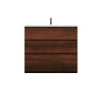 burgbad Lin20 lavabo en fonte minérale blanc mat avec meuble sous-lavabo, 3 tiroirs, 1020x415x902mm, SGHS102F5359C0037, Couleur: Décor chêne rouille