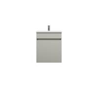 burgbad Lin20 lavabo en fonte minérale blanc mat avec meuble souslavabo, 1 cache, 1 tiroir, 520x365x612mm, SGQZ052F5352C0037, Couleur: Gris basalte mat avec chant laser