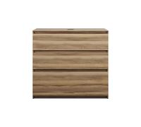 burgbad Lin20 meuble sous-lavabo avec plan de toilette, 3 tiroirs, 1002x552x900mm, WXOE100F5357, Couleur: Cendres Dekor Cappuccino