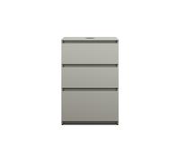burgbad Lin20 meuble sous-lavabo avec plan de toilette, 3 tiroirs, 602x487x900mm, WWYJ060F5352, Couleur: Gris basalte mat avec chant laser