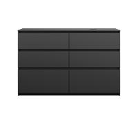 burgbad Lin20 meuble sous-lavabo avec plan de toilette, découpe de la cuve à droite, 6 tiroirs, 1402x487x900mm, SGIG140RF5381, Couleur: Gris foncé mat