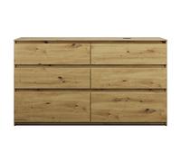 burgbad Lin20 meuble sous-lavabo avec plan de toilette, découpe de la cuve à droite, 6 tiroirs, 1602x487x900mm, SGIG160RF5353, Couleur: Décor chêne Urban