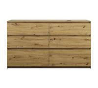 burgbad Lin20 meuble sous-lavabo avec plan de toilette, découpe de la cuve à droite, 6 tiroirs, 1602x552x900mm, SGRB160RF5353, Couleur: Décor chêne Urban