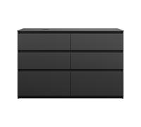 burgbad Lin20 meuble sous-lavabo avec plan de toilette, découpe de la cuve à gauche, 6 tiroirs, 1402x552x900mm, SGRB140LF5381, Couleur: Gris foncé mat